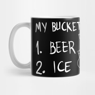 My Bucket List Beer and Ice Funny Gift Mug